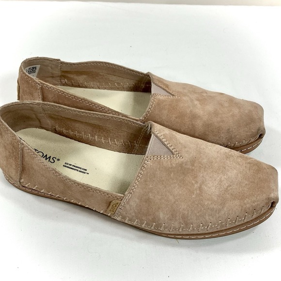 Toms Women's Blush Suede Espadrille Flats Moccasin Loafers, Size 9.5 W - Picture 3 of 9